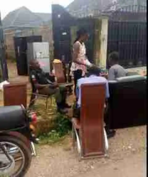 Nigerian landlord allegedly throws tenants out without eviction notice (Photos)